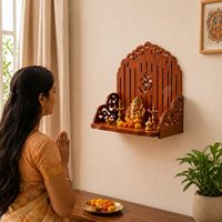 Mandir Personalizado para el Hogar, Pequeño Templo Hindú de Madera, Mandir Indio para Puja