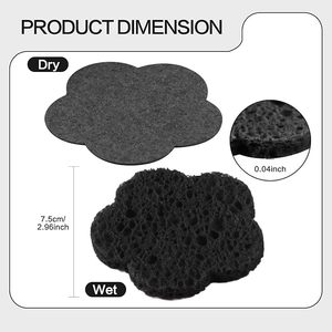 Éponge exfoliante en cellulose de coton recyclable avec logo personnalisé pour le nettoyage du visage, le démaquillage et le nettoyage en profondeur - Product Image 2