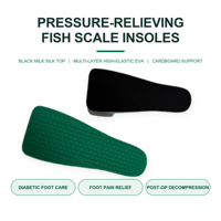 Semelles orthopédiques personnalisées ODM OEM pour soulager la pression, approuvées CE ISO, rembourrage en mousse de soie noire, coussin EVA, décompression postopératoire