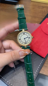 Reloj mecánico automático moderno y elegante, correa de piel de vaca con estampado de cocodrilo verde, resistente al agua - Product Image 2