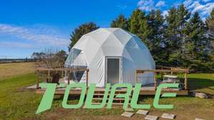 Геодезический купольный шатер класса люкс из современного ПВХ, диаметр 6 м, с обзором на звездное небо, для глэмпинга на открытом воздухе и мероприятий - Product Image 2
