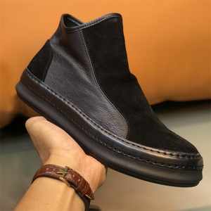Zapatos Deportivos de Hombre con Cierre Lateral, Botines Retro a la Moda, Planos y Cómodos, Estilo Nuevo, Zapatos de Cuero para Caminar - Product Image 3