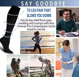 Calcetines de Compresión para Hombre y Mujer, Medias hasta la Rodilla, 20-30mm Hg, Edema, Diabetes, Venas Varicosas, Calcetines de Compresión para Enfermera, Calcetín Deportivo para Correr - Product Image 5