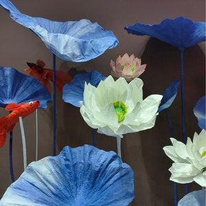 Oferta Especial: Arte en Papel de Patrimonio Cultural Inmaterial, Flores de Papel Simuladas de Hoja de Loto para Atrezzo de Sitios Turísticos Culturales - Product Image 3