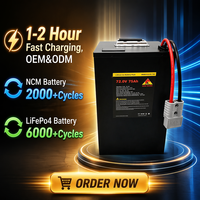 Batterie semi-solide haute puissance 72V pour moto électrique/vélo électrique ETOP/OEM 3000W 60V 75Ah 2000 cycles -20~60 Pack de batteries