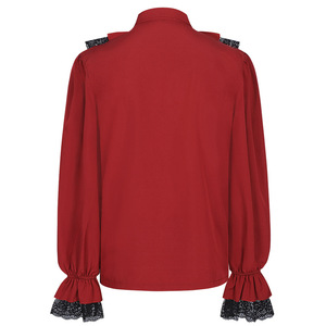 2025 Người Đàn Ông Mới Áo Sơ Mi Chất Lượng Cao Thời Trang Băng Dài Tay Áo Gothic Áo Cướp Biển Áo Ma Cà Rồng Tops - Product Image 4