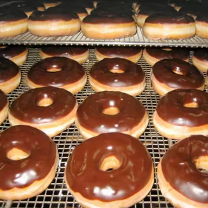 Bán tự động thương mại sô cô la icer glazer <span class=keywords><strong>Donut</strong></span> <span class=keywords><strong>Icing</strong></span> Máy lớp phủ sô cô la icer trang trí bánh rán kính máy - Product Image 1