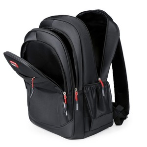 Laptop <b>Backpack</b> For Men Business Travel Water Resistant With Laptop Compartment Shoulder <b>Straps</b> Solid Color Black Red Blue Green - Product Image 4