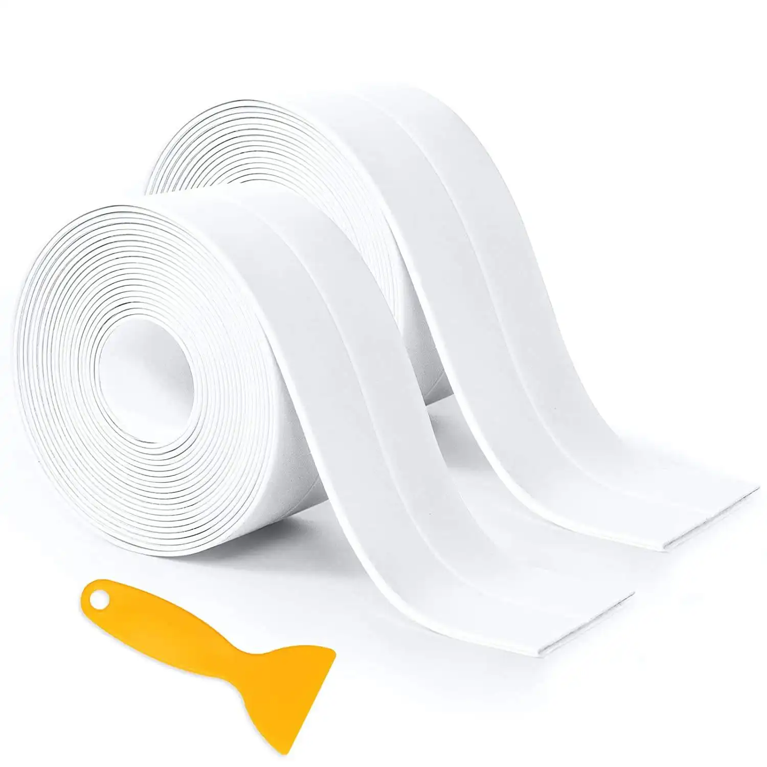 ANTI Hot Sale 1.5 "x 10.5Ft Caulk Tape Impermeável Auto Adesivo Caulk Strip Tape Para Banho Kitchen Floor Wall Edge Protector