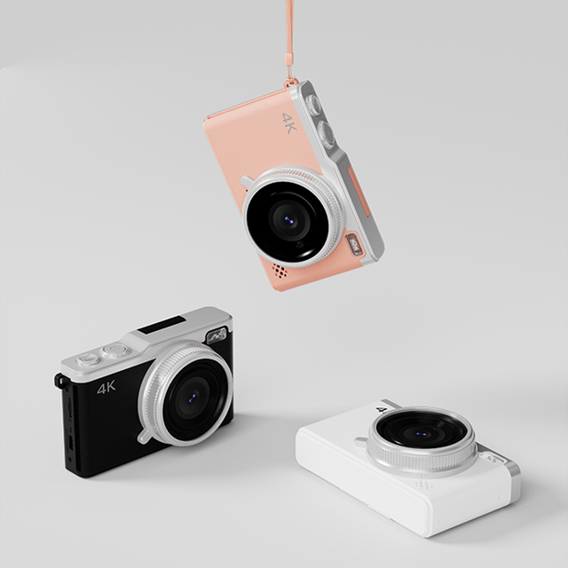 4K Digital Camera 64 Megapixels HD Photography Travel Selfie Camara 2.4inch Screen Entry-Level Kids Campus Selfie Mini Retro Cam