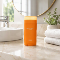 Bouteille en plastique 15ml 30ml 50ml 75ml Emballage de stick déodorant Couleur personnalisée Orange Tube déodorant