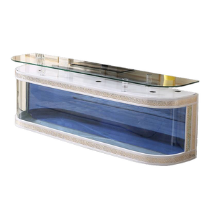 Table basse de table en verre de luxe de meubles de ménage personnalisés avec la table à thé d'aquarium et le réservoir de poissons de meuble de TV - Product Image 5