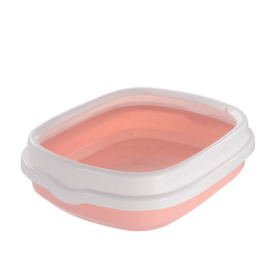 <b>Cat</b> Litter <b>Box</b> Rectangle PP Material With Scoop For Adult <b>Cats</b> Pink Gray Green Blue - Product Image 4