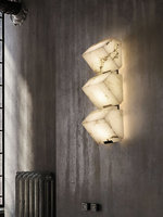 Applique murale en albâtre, luminaire mural en marbre naturel, lampe murale moderne en albâtre LED pour chambre à coucher, escalier, coiffeuse, chevet