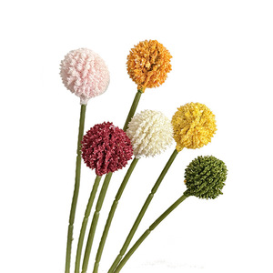 Flor Artificial Golden Ball, Rama Individual, Alta Simulación, Plástico, Decoración del Hogar, Material para Arreglos de Boda DIY - Product Image 5