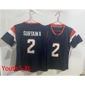 Großhandel Anpassbares Übergrößen Denver Football Trikot Jugend 10 Bo Nix Alternate Game Besticktes Design Kurzarm 100% - Product Image 2