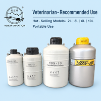 Réservoir de stockage d'azote liquide YDS-50B 50L, conteneur cryogénique pour le transport et le stockage de semence bovine congelée