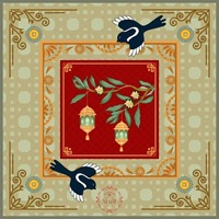 Tapis de Mahjong américain vintage imprimé papillon, couronne et cœur, en caoutchouc antidérapant et silencieux, portable avec sac de rangement