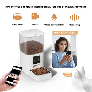 Tuya Uygulaması Uzaktan Kumandalı Akıllı Evcil Hayvan Besleyici Plastik Modern Düz Desenli Kuru Mama Dağıtıcısı Otomatik Kedi Köpek Mama Kapları Şarjlı - Product Image 3
