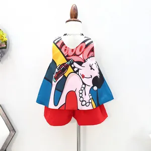 Повседневный Модный милый комплект детской одежды из 2 предметов, топ без рукавов и шорты, платья для маленьких девочек, лето 2020