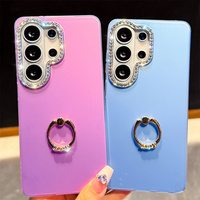 Étui de téléphone élégant et brillant avec support anneau en strass pour Samsung Galaxy S26 Ultra S25 A57, coque de protection IMD en TPU