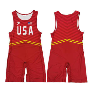 Traje de Lucha Libre Profesional Personalizado para Equipo Nacional, Estilo Ajustado para Hombre, Proceso de Sublimación Térmica, Poliéster, Adulto - Product Image 4