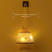 Projecteur de ciel étoilé à piles, lumière LED rotative à bouton pour chambre à coucher, chevet, chambre d'enfant, créatif et romantique