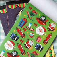 Livre d'autocollants Père Noël dans l'espace, 234 pièces, autocollants de Noël avec Père Noël, rennes et fusées pour l'artisanat, le scrapbooking et la décoration des fêtes