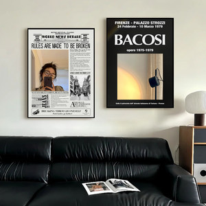 กระจกติดผนังสไตล์หนังสือพิมพ์ย้อนยุคจาก Wosen Wholesale, กรอบรูปภาพแบบกำหนดเองสไตล์วินเทจ กระจกแต่งหน้าตกแต่งสำหรับบ้าน คาเฟ่ โรงแรม - Product Image 3