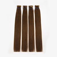 Extensions de cheveux Remy lisses de qualité supérieure, double trame, 6D H6, légères, respirantes, 100% cheveux humains véritables