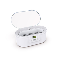 Mesin Pembersih Ultrasonik Frekuensi Tinggi Portabel 46KHz Tangki 0.3L Timer Digital untuk Perhiasan Jam Kacamata Peralatan Rumah Tangga Elektronik