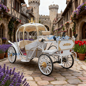 Carruaje Eléctrico de Lujo para Bodas, Estilo Princesa Cenicienta, con Forma de Calabaza, 4 Ruedas, 4-6 Asientos, Transporte Especial - Product Image 2