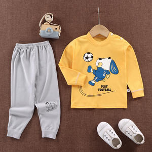 Ropa <span class=keywords><strong>de</strong></span> dormir Otoño Invierno niños ropa interior <span class=keywords><strong>de</strong></span> algodón conjunto niños niñas Casual patrón <span class=keywords><strong>de</strong></span> dibujos animados pijamas ropa <span class=keywords><strong>de</strong></span> casa al por mayor - Product Image 1