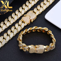 Pulseras Cubanas Gruesas Unisex, Chapadas en Oro de 14K, Aleación de Cobre de 0.3mm, Engaste de Garra, 6 Filas de Cadenas de Circonitas, Estilo Hip Hop