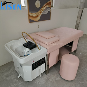 Nouveau lit de massage thaïlandais rose Kisen avec fumigation et circulation d'eau multifonctionnelle sans plomberie pour shampoing - Product Image 5