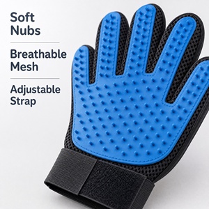 Gant innovant et respirant pour le démêlage des poils d'animaux, adapté aux poils longs et courts, avec sangle réglable pour un toilettage et un massage doux - Product Image 6