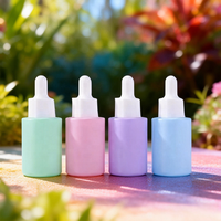 Emballage de luxe pour cosmétiques et soins de la peau avec impression de logo en couleur personnalisée, flacon compte-gouttes en verre cylindrique de 10, 30, 50 ml pour huiles essentielles