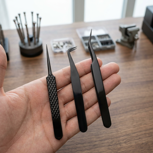 ชุดแหนบต่อขนตาสแตนเลสสีดำ 7 ชิ้น คุณภาพพรีเมียม โดย ZACHARY INDUSTRIES - Product Image 2