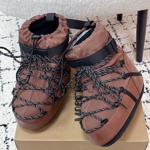 Bottes courtes de neige de haute qualité, marron, mode, tige en laine spatiale, bottes à la cheville pour femmes, épaisses, chaudes, légères, chaussures - Product Image 4