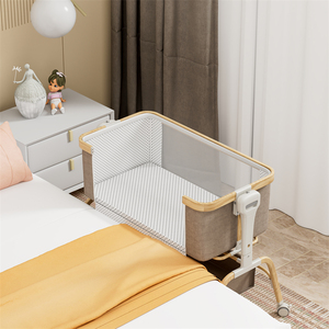 Culla Multifunzionale Moderna e Lussuosa per Neonati, <span class=keywords><strong>Lettino</strong></span> <span class=keywords><strong>Portatile</strong></span> da Comodino, Culla in Metallo per Soggiorno, Hotel, Ospedale - Product Image 3