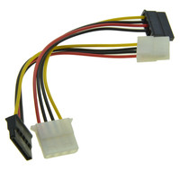 Cable de alimentación hembra Mo Lex IDE de 4 pines a 15 pines Serial ATA hembra para SATA SSD D enchufe a Cable de conversión SATA de 15 pines