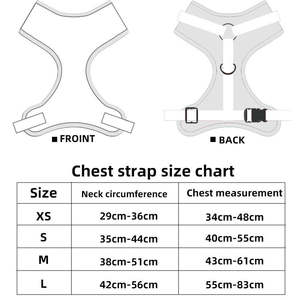 맞춤형 폴리에스터 네오프렌 강아지 하네스 세트 목줄 개인 맞춤 색상 통기성 편안한 낮은 MOQ OEM 공급업체 - Product Image 4