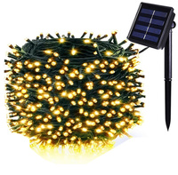 Guirlandes lumineuses solaires de Noël, lumières de Noël d'extérieur, IP65 étanche, 8 modes, LED, décorations de Noël pour arbre, patio, jardin