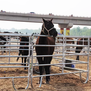 SRX-Factory Direct 12 FT 4 Railsバルクコーラル金属家畜パネルポータブル亜鉛メッキ馬安定牛フェンス卸売 - Product Image 1