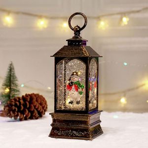 Christmas <b>LED</b> Light Water-Filled Wind Lantern Glowing Snowman Ornament for Home Decoration - Product Image 4