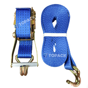 Correas de Amarre con Trinquete Personalizadas de Fábrica OEM, 1 1-1/2 2 Pulgadas, 25 38 50 <span class=keywords><strong>75</strong></span> mm, Ganchos en <span class=keywords><strong>J</strong></span>, Cinta de Poliéster, Cordón de Carga, Correas de Sujeción - Product Image 3
