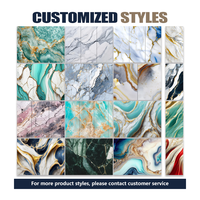 Mur de fond de décoration intérieure personnalisé avec motifs colorés panneau mural en feuille de pvc en marbre uv
