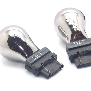 Bombilla de Coche de Filamento Único de Vidrio, Plateada, Cromada, Ámbar, T10 T20 S25 3157, 12V 21W - Product Image 1