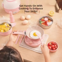 Set Mainan Dapur Otentik Perlengkapan Memasak Lengkap Mainan Memasak Seperti Asli untuk Unisex 14+ Tahun Permainan Pura-Pura Persiapan Makanan