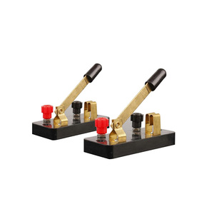 Interrupteur unipolaire, utilisé dans les expériences d'électricité en physique des collèges et lycées, matériel pédagogique, cuivre pur - Product Image 5